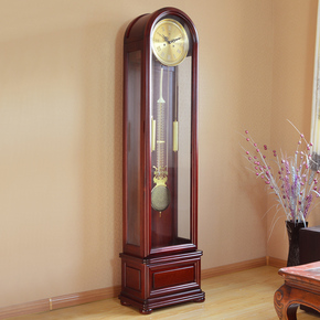 欧式落地钟 客厅 实木座钟 机械钟 北极星机芯 复古摆钟 立钟包邮