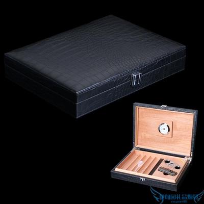 便携式雪茄保湿盒套装 高希霸cohiba 皮 雪茄盒 套装 便携雪茄 盒