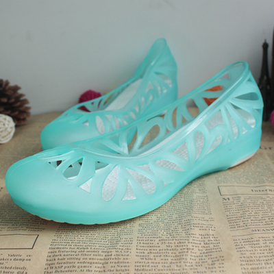 包邮防水洞洞鞋女夏2015塑料凉鞋平跟镂空水晶果冻鞋护士鞋沙滩鞋