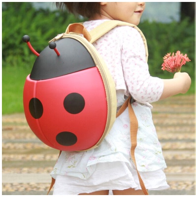 韩版七星瓢虫幼儿园卡通双肩小书包可爱造型男女童背包旅游包男女