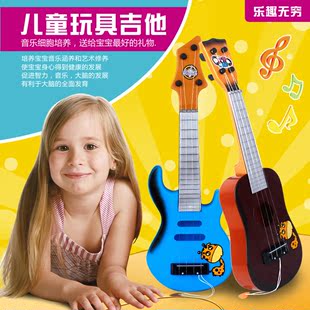 可弹奏儿童乐器玩具吉他 非木制仿真钢弦初学音乐宝宝小吉他吉它