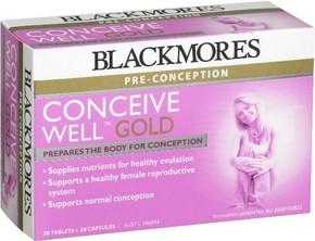 现货 Blackmores 孕前备孕优生黄金营养素28粒片剂+28粒胶囊叶酸