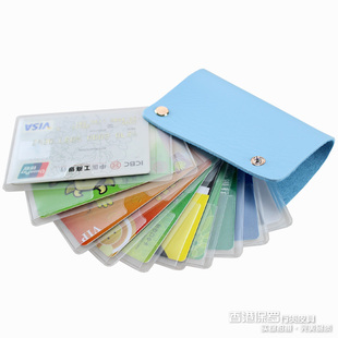 韩国多卡位旋转卡包女式超薄卡片包男士防消磁银行卡套卡夹名片包