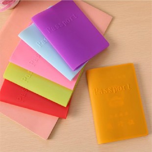 出国 旅行韩版可爱糖果色防尘防水硅胶护照套通行证件护照保护套