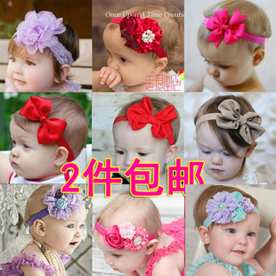 韩版欧美儿童发带婴儿头饰公主发夹满月百天周岁拍照0-1岁包邮
