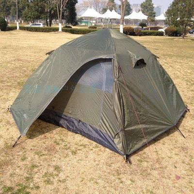登山露营双层帐篷一路天锐帐篷户外双人双层铝杆全封闭伞式帐篷