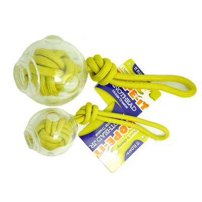 CAITEC美国宠物狗狗玩具 透明绳球 耐咬漏食软球无味无毒 中/大号