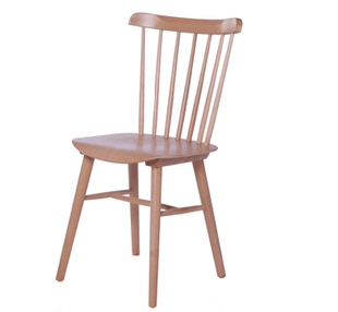 北欧现代简约餐椅美式休闲温莎椅 咖啡馆茶馆餐馆酒店实木橡木椅