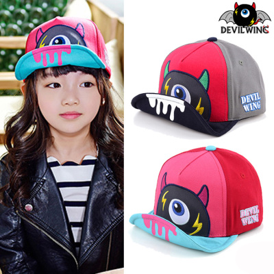 韩国小恶魔品牌男女儿童孩子幼儿园宝宝鸭舌帽棒球帽春夏出游帽子