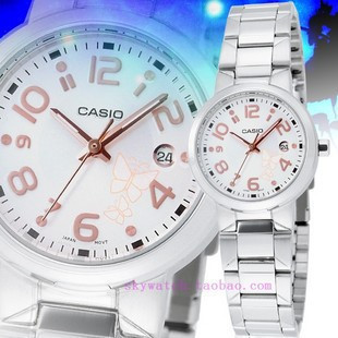 韩版时尚正品卡西欧品牌女表机械女表防水石英女钢带女士手表1292