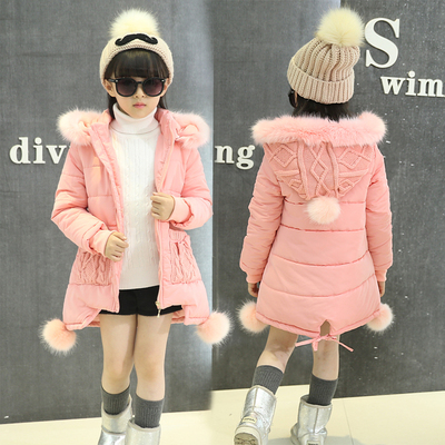 童装2015新款女童棉衣冬装儿童中长款外套韩版加厚棉袄公主棉服潮
