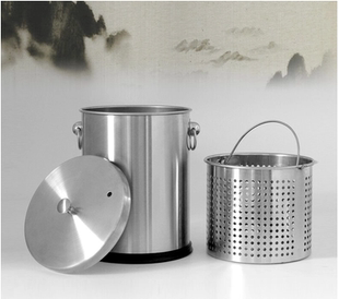 正品高档不锈钢茶水桶茶叶桶茶渍桶排水桶茶具配件茶道用具环保桶