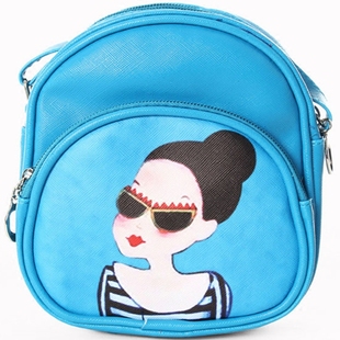 化妆包韩国卡通可爱女性包包手机小方包拉链斜跨女版单肩包小背包
