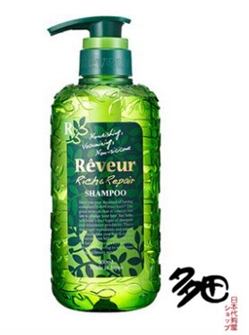 日本正品Reveur无硅洗发水 染烫修护型 干枯分叉 木质香调 500ml