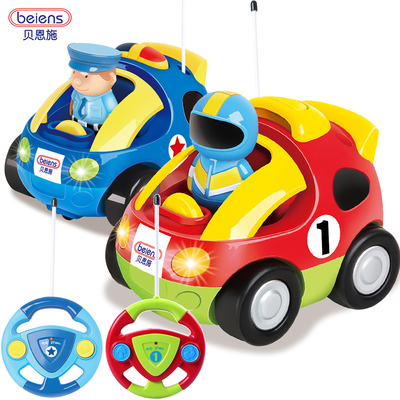 贝恩施多啦A梦儿童遥控车玩具 耐摔音乐无线电动卡通遥控汽车赛车