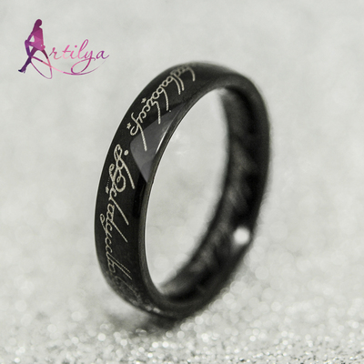 包邮至尊魔戒指环王 男士女士非主流韩版复古钛钢戒指指环不变色