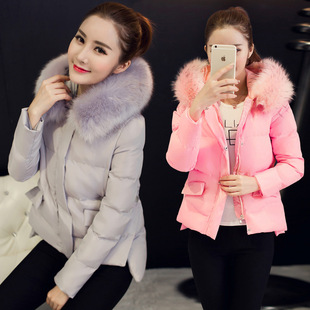 2015冬季小棉袄女韩版显瘦加厚外套短款大毛领百搭羽绒服女潮女