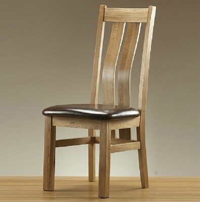 纯实木家具餐椅全白橡木椅子 书房餐厅家具客餐厅椅靠弧形背舒适