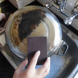 3个装魔力刷锅洗碗擦海绵擦子纳米金刚砂锅底除污垢除铁锈清洁刷