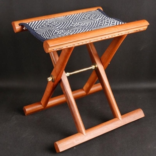 特价山东红木马扎 实木精品工艺马札凳子折叠便携椅 送老人礼品