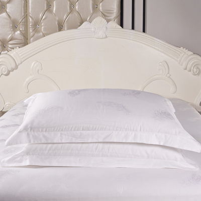 轩叙 枕套纯棉宾馆酒店旅馆床上用品单人纯色全棉单人枕头枕芯套