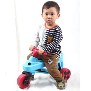 适合1-3岁儿童玩具童车滑板车3轮踏板车宝宝可坐溜溜猪仔车滑行车