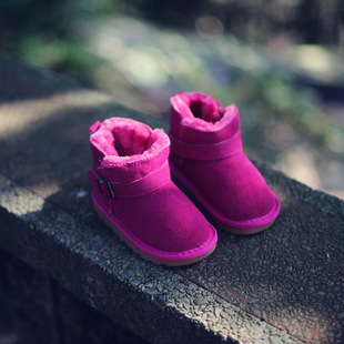 8折！ 2015秋冬新款童靴 加绒短靴女童甜美保暖儿童雪地靴子