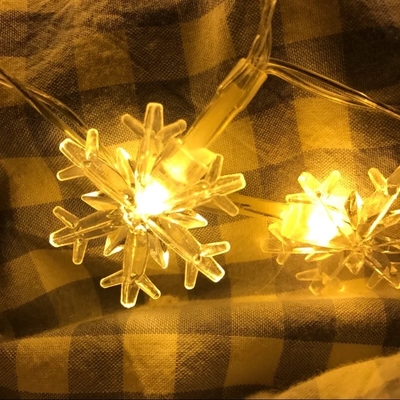 LED星星灯雪花小彩灯闪灯串灯满天星新年圣诞卧室宿舍房间装饰