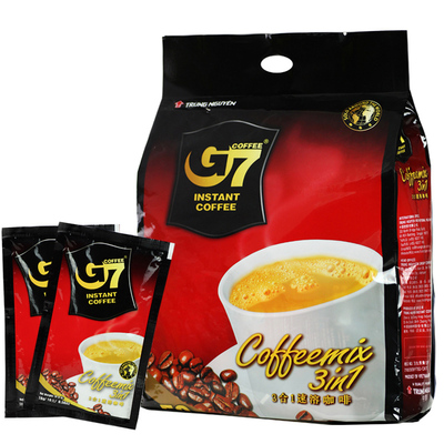 2件减3元包邮 中原G7三合一速溶咖啡越南进口3合1速溶咖啡800g