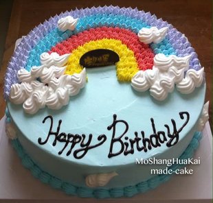 蛋糕速递 生日个性鲜奶蛋糕 新市区大学城岚山五莲济南蛋糕实体店