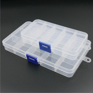 透明塑料纽扣收纳盒 透明塑料收纳箱 全新PP材料可拆卸装配件收纳