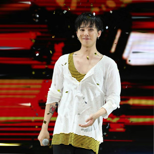 Bigbang权志龙GD演唱会同款黑黄条纹背心透明防晒服外套二件套