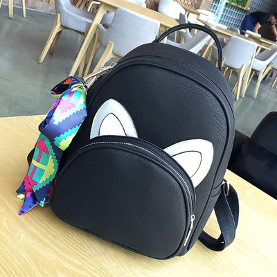 日韩系简约时尚卡通可爱休闲学院双肩包女学生书包复古新款小背包
