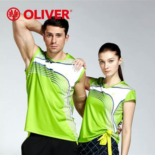 正品OLIVER奥立弗男女款羽毛球服 无袖运动休闲T恤 网球运动上衣