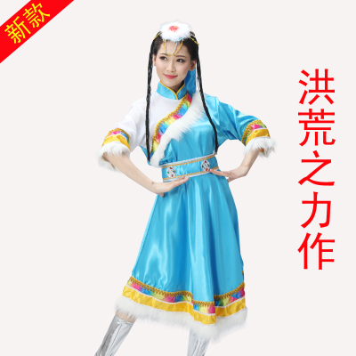 少数民族演出服蒙古族舞蹈服装成人女西藏广场舞藏族舞蹈女装服饰