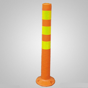 中档警示柱 道路路口反光立柱安全隔离标志 75cm塑料柔性弹力柱