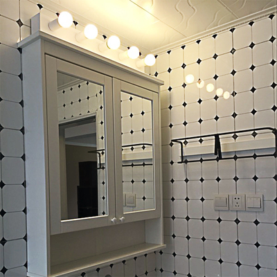 镜柜专用方形灯具简约韩式防水雾LED灯泡式浴室卫生间化妆镜前灯