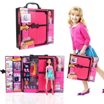 芭比娃娃梦幻衣橱换装套装大礼盒儿童女孩公主婚纱玩具礼物