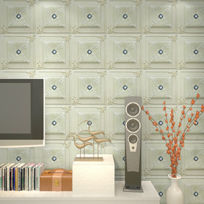 瓷砖墙纸自粘3D立体效果pvc防水卧室客厅创意个性玄关电视背景墙