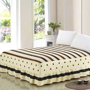 床罩 床裙 全棉布蕾丝边床笠床单定做 纯棉1.5m单件 1.8m床群双人