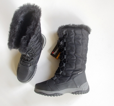 英国冬季户外雪地靴女防水防滑保暖舒适滑雪鞋大码棉鞋 中高筒
