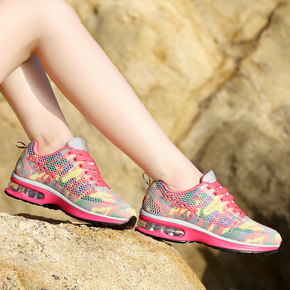 春季单鞋韩版运动鞋女休闲鞋气垫厚底跑步鞋女鞋学生透气网面鞋