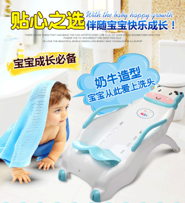 新品儿童洗头椅加大可折叠调节宝宝洗头床婴儿洗发躺椅洗头椅加厚