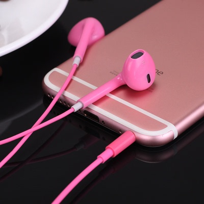 立臣原装耳机适用iphone6/6s/plus/5s苹果手机通用女生线控入耳式