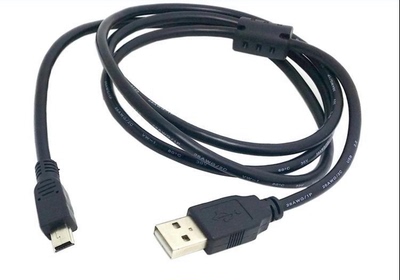 高速 MINI迷你USB数据线 5P梯形 T型口 V3数据线 1.5米带磁环屏蔽
