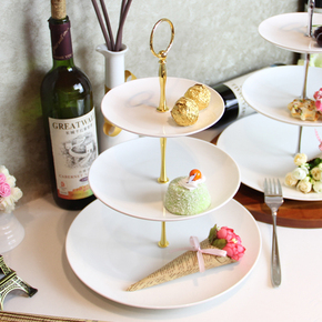 三层水果盘 创意欧式下午茶点心架子 糕点蛋糕托盘宴会甜品台摆件