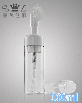 100ml透明硅胶头泡沫瓶韩式泡沫洁面瓶起泡瓶打泡瓶摩斯瓶