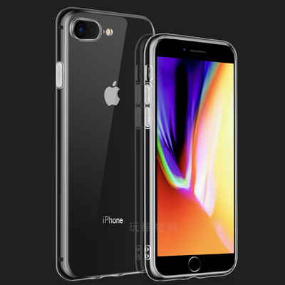 妙质高端手机壳苹果iPhone6s 7 8 plus 10 X硅胶保护套保护壳透明