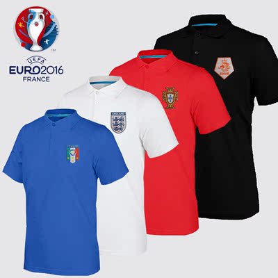 2016欧洲杯t恤 荷兰 法国 意大利 英格兰国家队POLO衫 立领球衣