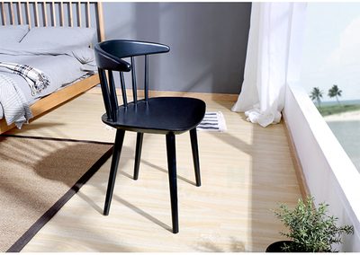 北欧现代实木简约 餐厅家具 温莎椅 小户型家用椅子 餐椅 扶手椅